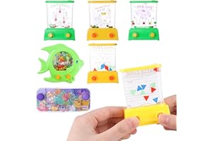 JSMTKJ Mini Gioco Anelli di Lancio, 6 Pezzi Arcade Palmare Giocattolo per Bambini Water Game Portabile Mini Gioco ad Acqua Water Game Arcade Palmare per Giochi d'Acqua Senza Acqua