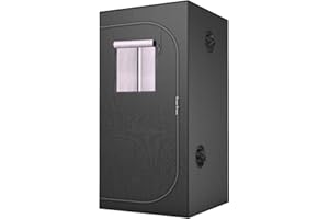 GENERIC Indoor Grow Tent, Silver Mylar Hydroponics Grow Box (120 x 120 x 200 cm)