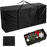 AiQInu Storage Bag for Garden Cushions, Oxford Waterproof Outdoor Cushion Cover, Cushion Cover with Carry Handle &ndash; 122 x 40 x