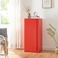 Armoire métallique Burlöv acier 88 x 40 x 35 cm rouge [en.casa