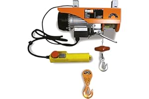 FEIDER Palan Électrique 500 W, Capacité de Levage 250 Kg, Hauteur Max 18 m, Système de Sécurité, Câble Résistant 625 Kg, Protection IP54, Léger et Performant – F750PA-18