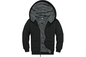 LLdress Sudadera Niños Sudaderas con Cremallera Cálida Capucha Chaqueta Otoño con Caliente Chaquetas Invierno Ourdoor Forro Polar Pullover