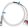 PT100 Temperature Sensor, Stainless Steel Three Wire System PT100 Temperature Probe Thermistor, -50℃-300℃ Range, 6mm/0.24" Diameter(1M)