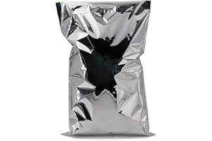 Italpak Bolsas de regalo con cierre, sobres metalizados con solapa adhesiva, color liso, 50 unidades, 25 x 38 + 4 cm, color plateado