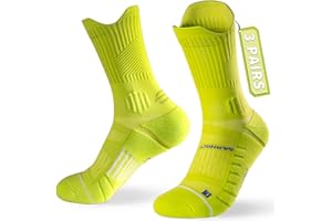 RAHHINT PRO Coolmax 3 Pares Calcetines Compresión Running Deporte Hombre, Antiampollas, Amortiguación, Evacuación Del Sudor, Transpirable, Soporte el Arco, Hombres y Mujeres 35-51
