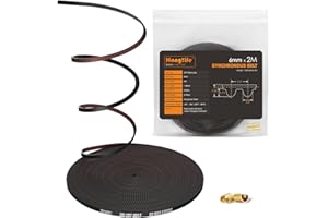 HANGLIFE GT2 Cinghia di Distribuzione con Fibbie in Rame - Cinghia Sincrona Aperta per Stampante 3D (Passo 2mm) Accessori per Stampante 3D - Cinghia Dentata 6mm x 2M