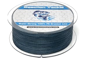 Reaction Tackle Braided Fishing Line - Pro Grade Power Performance for Saltwater or Freshwater Fish - Colored Fishing Line Braid for Extra Visibility