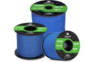 Abma Cord Paracord 2mm Cuerda de 100% Nylon 30m Tipo I Cuerda de Paracaídas 1 Hebra - MAX. 45 kg - Azul Oscuro