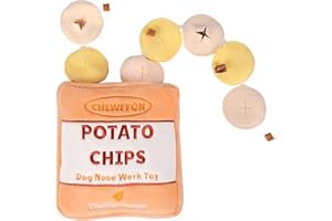 CHEWFFON Hundespielzeug, Interaktives Intelligenzspielzeug für Welpen und Hunde - Puzzle- und Nahrungssuche-Training mit Kartoffelchip-Design (Kartoffelchips)