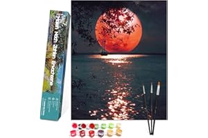 Bougimal Malen Nach Zahlen Erwachsene, DIY Handgemalt Ölgemälde Kits auf Leinwand Geschenk für Frauen Mama Tochter Weihnachten Geburtstag Home Haus Deko - Ohne Rahmen 40 * 50 cm