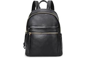 Kattee Genuine Leather Backpack for Women Multifunctional Elegant Daypack Soft Leather Shoulder Bag for Shopping Tours