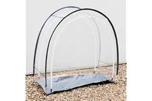 REKORD QUALITÄT IN IHRER HAND Rekord Schutzhaus für Pflanzen transparent PVC 194x82x170cm mit Fenster und Reißverschlüssen (beidseitige Öffnungen) Gewächshaus, Anzuchthaus, Schutzzelt