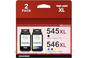 PIXELMY 545 546 Ink Cartridges, PG-545 CL-546 Ink Cartridges Replacement for Canon Printer Ink 545 546 for Canon TS3355 MX495 TR4550 TR4551 TS3350 TS3120 MG2400 MG2500 MG2555 MG2555s MG3050