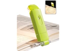 DEWENWILS Luce per Lettura Libri a Letto, Luce da Lettura a LED portatile con clip, 2 Luminosità regolabili, 2 Colori Ambra, Lampada Lettura ricaricabile USB, perfetta per Amanti dei Libri