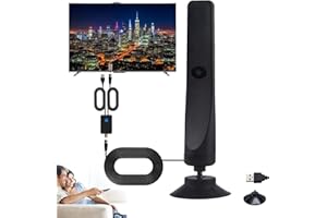 AWLVE Festberg Hitenna, Wave Max, Wavemax TV Beam Antenna Mit Hd 100 KanäLe, 3 Metre Coaxial Cable, 50 Mile Range für den Innen- und Außenbereich mit Verstärker (1 xHitenna)