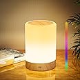 Nursery Night Light for Baby, Touch Dimmable Bedside Lamp with RGB Color Changing Mode, Rechargeable Table Lamps with Hook & Timer, 5 Modes, Memory Function, LED Night Lights for Kids, Bedroom