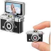 Coverzone Mini Flip Dijital Kamera, 1.47 İn&ccedil; Ekran, 48M Fotoğraf &Ccedil;&ouml;z&uuml;n&uuml;rl&uuml;ğ&uuml;, 1080P/720P Video, 128GB TF Kart Desteği, Type-C