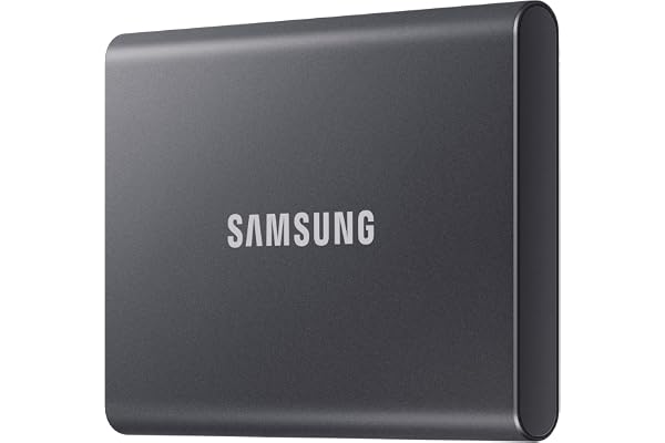 Samsung SSD Externe T7 1 To, Gris titane, MU-PC1T0T/WW, Vitesse de lecture/écriture jusqu'à 1050 Mo/s, Sécurisation par mot de passe