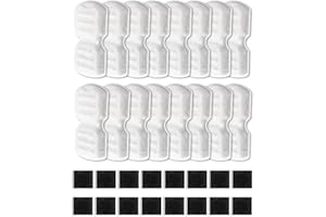 ZaKaBox 32 Pack Cat Water Fountain Filter for Giotohun 2.2L Stainless Steel Cat Fountain, 16 Water Fountains Filters for Giotohun, with 16 Foam Filters (16+16 Pack)