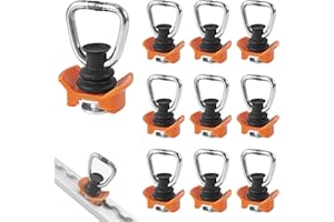 JCRWXP 10 Pezzi Ganci per Binario Aereo, Ganci per Raccordi Terminali Raccordo per Binario Aereo, 800 kg Cuscinetto Ganci per Binari di Ancoraggio, per il Fissaggio per Binario Fermacarico Airline