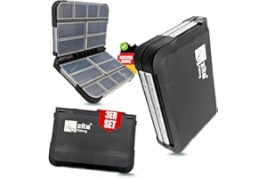 Zite Fishing Pocket Köderbox Angeln 3er Set | 3 Kleinteile Boxen je 16 Fächer einzeln verschließbar | Angelbox für Snaps, Wirbel & mehr | Sortierbox Terminal, Tackle Box angeln Angel Box Angelkasten