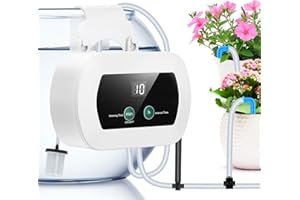 YAOBLUESEA Automatische Bewässerung Pflanzen Bewässerungssystem Tropfbewässerung Indoor Garten Bewässerung Zimmerpflanzen Bewässerung mit 10M Rohr Antisiphon 10 Tropfer für Indoor Gewächshaus Balkon