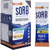 SORB - Sugar Free - Contains Electrolyte, Vitamin and Mineral Beverage Powder - Peach - 10 Stick Sachets.
