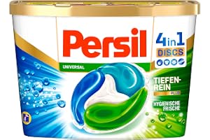 Persil Universal 4-i-1 skivor (16 tvättladdningar), fulltvättmedel med djupren Plus-teknik och långvarig färsk, tvättmedel för ljusa färger