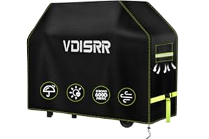 Housse Barbecue Exterieur, VDISRR Bâche de Protection Résistante de 600D Oxford Housse Plancha 117 x 66 x 117 cm Anti-Vent/Anti-UV/Antipoussière/Anti-l'eau