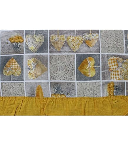 Copriforno E Coprifornello Russo Tessuti - Motivo Limoni E Fiori, Blu E Giallo, Cotone E Poliestere - Foto 5