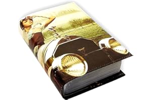 ANVAL Custodia per libro, regolabile, protezione per libri, impermeabile, adattabile a qualsiasi spessore, copertina a libro stampata - 4 diverse misure. (160, XL)