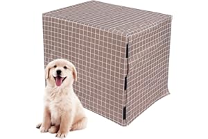 Eulbevoli Dog Cage Cover,Privacy Dog Crate Cover Increase Your Dog's Safety,for Dog Owners,Dog's Cabin(Lattice, S:24inches)