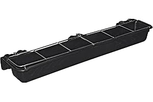 KERBL 323492 Mangeoire Longue avec Cornadis pour Élevage/Agriculture Urbaine Noir 8 L