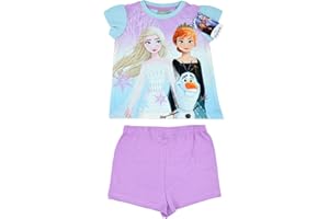 Disney Pijama Corto Oficial Frozen/El Reino del Hielo - Elsa, Anna y Olaf -