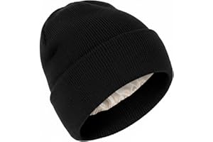 Apausvcm Winter Beanie for Men Women Satin Lined Knit Beanie Hat Acrylic Winter Hats Slouchy Warm Cuffed Beanies Hats Soft Ski Hat