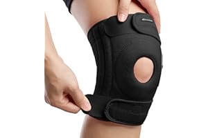 AVIDDA Knee Support with Open-Patella Design for Joint Pain, Sports, Injury Rehabilitation, Adjustable Knee Brace for Men Woman with 3 Straps, for Knee Circumference (12.5" to 18.5")
