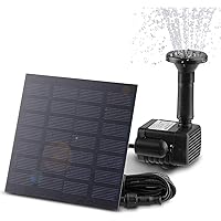 Korostro Solar Springbrunnen, Solar Teichpumpe mit Monokristalline Solar Panel, Wasserpumpe Solar Schwimmender Fontäne…