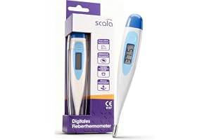 scala SC 17 blå digital febertermometer med feberalarm vattentät och lätt att rengöra. För barn, spädbarn och vuxna för att m