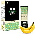 Dried Banana Bars by Zest Delites, Fruit Leather, Fruit Snacks, Healthy Snacks for Adults, Lavashak, Vegan, Healthy Sweets, Apple-Based Banana Strips, 25g x 10