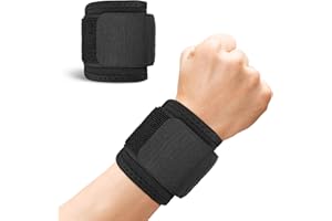 Clundoo opaska na nadgarstek, 2 szt. Elastyczna opaska na nadgarstek, kompresyjne wsparcie nadgarstka, tunel nadgarstka do uprawiania sportu, zapalenia ścięgien, złamań i zniekształceń nadgarstka,