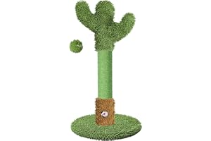 HOMYHANDS Cat Scratching Post for Indoor Cats and Kitten - 55CM Tall cat Scratching Post with Sisal Rope, Palm Tree Cat Scratch Post with Hanging Ball for Kitties Small (Small - 55CM)