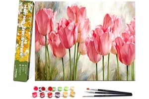 Bougimal Malen Nach Zahlen Erwachsene, DIY Handgemalt Ölgemälde Kits auf Leinwand Geschenk für Frauen Mama Tochter Weihnachten Geburtstag Home Haus Deko - Ohne Rahmen 40 * 50 cm