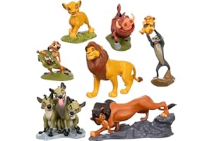Disney Store Official set di personaggi Re Leone, 7 personaggi tra cui Simba, Timon, Pumbaa, Rafiki, Scar e le Iene, 3+