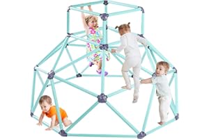 YULEYU 6FT Climbing Dome, Geometric Tower Climber Playset, Toddler Climbing Frame Jungle Gym Supports 500LBS Load-bearing Capacity, Outdoor Play Equipment for Kids Age 3+ (Blue)
