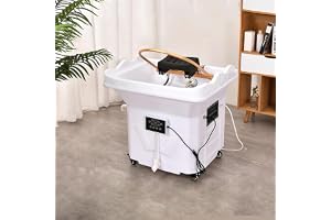 LESBJFDM Huvud spautrustning, dubbel uppvärmning termostatsystem japanskt huvud spa, 50 l stor vattentank, med rökning och ljusterapifunktion, allt-i-ett-schampoerare