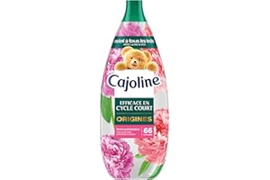 Cajoline Adoucissant linge liquide Brise Printanière Origines conçu cycle court adapté même à laine et soie, testé dermatologiquement, sans colorant, 66 lavages 1,254L