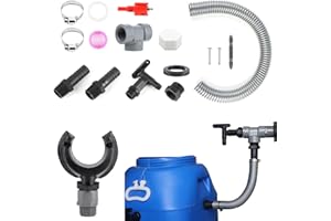 BLYEMICHDI Recuperateur D Eau de Pluie pour Tuyau de Descente 75-110 mm, Collecteur Eau de Pluie Gouttiere, Voleur de Pluie avec Tuyau Vis Collier de Serrage, pour Toitures Jusqu'à 80 m²