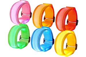 Ainiv 6 st LED-upplysta armband, 3 belysningslägen reflekterande band, glödande blinkande lyser i mörkret, joggning ljus, festtillbehör för vuxna