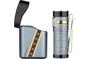 OLIGHT Baton4 kit Linterna LED Recargable Alta Potencia de 1300 Lúmenes 170 Metros Impermeable con Type-C Compatible con Baton 4/3 S1R II y Perun 2 Mini (Piloto de Combate)