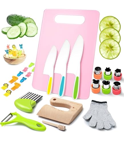 xyuayamz 20 Pièces Couteau Enfant - Pour Couper et Cuire des xyuayamz 20 Pièces Couteau Enfant - Pour Couper et Cuire des